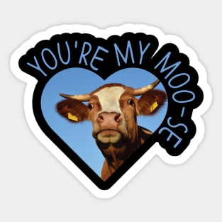 cow love puns Sticker